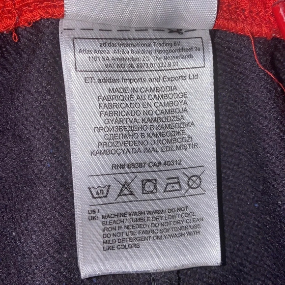 Adidas climalite grey orange striped boy jogger Sz L - Picture 6 of 10